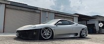 Slammed Ferrari 360 Modena Touches The Road in Japan, Comes in Silver
