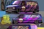 Slammed Ford Econoline on Custom Forged Wheels Is One “Unreal” Block Party Van