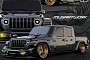Slammed Jeep Gladiator Has Bronze and Forged Carbon CGI Treats for Exotic Look