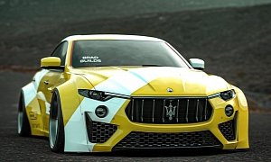 Slammed Maserati Levante Looks Like a Need for Speed Race Car