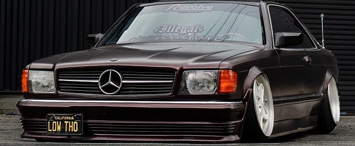 Slammed Mercedes Benz 560 Sec Rides Dirty Looks Clean Autoevolution