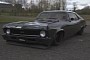 Slammed, Murdered-Out Chevy Nova SS Has Just a Hint of Red and Bit More Purple