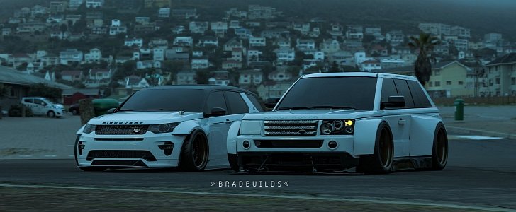 Slammed Range Rover and Discovery Sport Look Like the Future Race Cars
