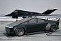 Slammed Tesla Cybertruck Meets F-117, Becomes a Stealth Bomber