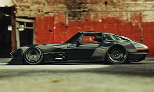Slammed Widebody CGI Corvette Restomod Features a Retractable Hardtop and Drop-Down Lights