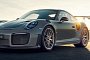 Slate Grey 2018 Porsche 911 GT2 RS Rendering Looks Like a Stealth Bomber