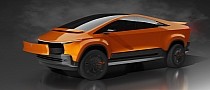 Sleek Tesla Cybertruck Redesign Morphs the Edgy Pickup Into a Wedge-Shaped SUV