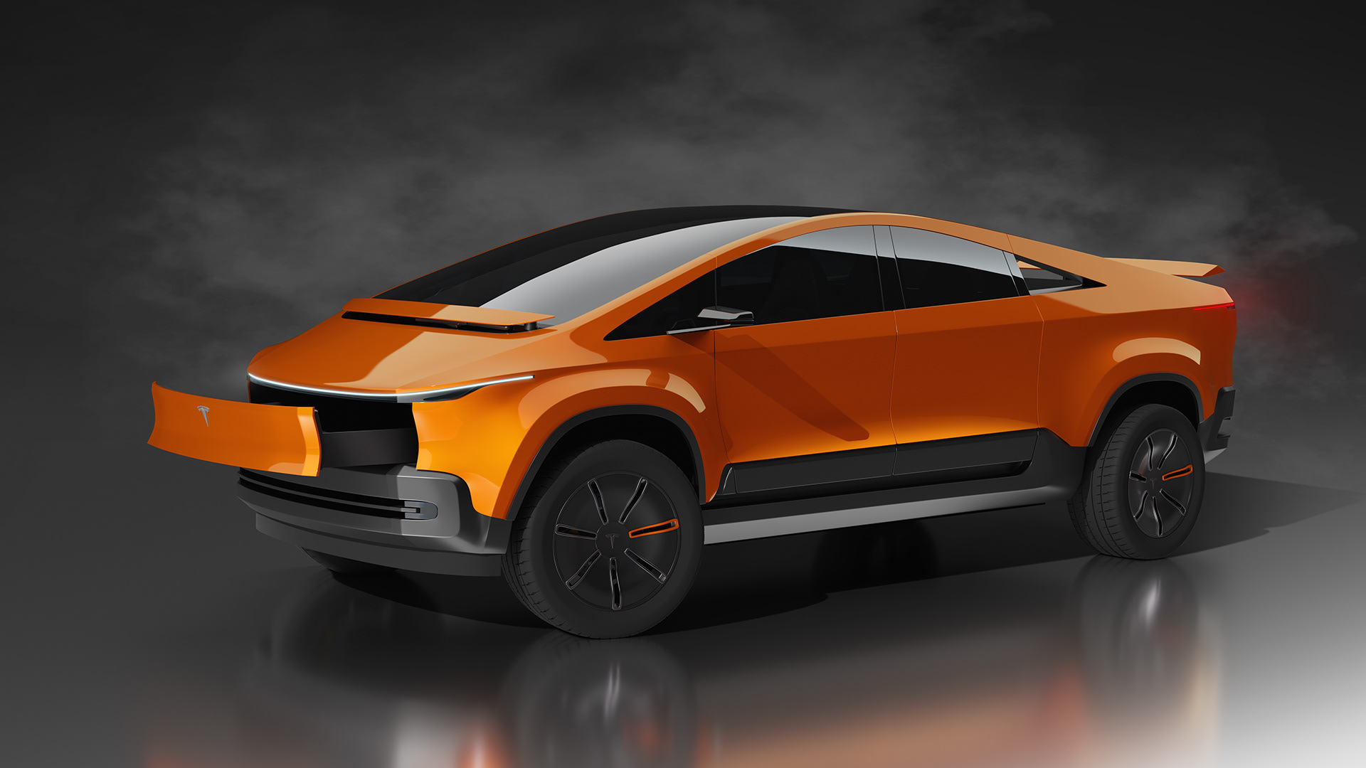 Sleek Tesla Cybertruck Redesign Morphs the Edgy Pickup Into a