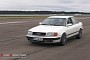 Sleeper Audi 100 Quattro Wows AMG GT 63S and Nissan GT-R in Top Speed Drag Race