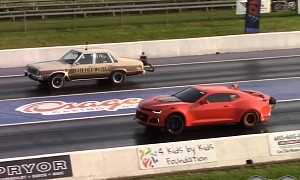 Sleeper Ford Fairmont Drags Mustang, TT Camaro ZL1, Supra, Absolutely Destroys All