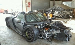 Slightly Totaled Porsche 918 Spyder Shows Up at Salvage Auction