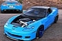 'Slow' C6 Chevy Corvette Is Virtually Dressed in Grabber Blue, Has ProCharged Coyote Swap