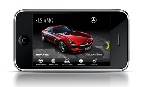 SLS AMG Gets Promoted on iPhone and Facebook