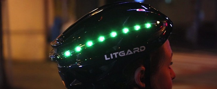 The smart helmet Litgard comes with remote-controlled LED lights