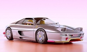 Smiling Ferrari F355 Gets a Virtual Pink and Gold Attitude Adjustment, Looks Happy