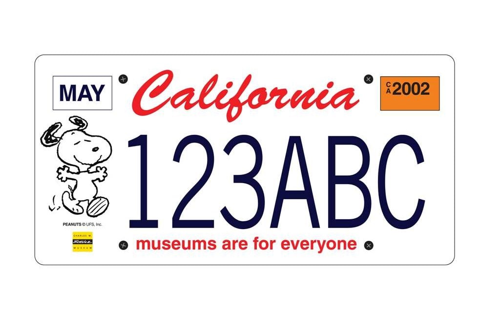 Snoopy license plate sample