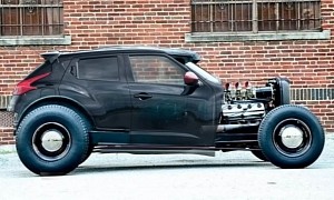 Snooty Nissan Juke Gets Haunted by the Hot Rod Spirit, Cosplays Classic Ford