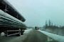 Snow and Bad Decisions Equal Very Close Call for Russian Driver