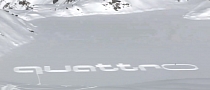 Snow Artist Creates Giant "quattro" Logo for Audi in Switzerland