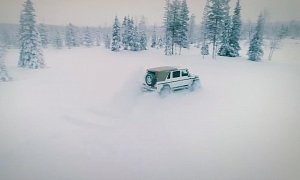 Snow Drifting Is One Of The Many Talents Of The Mercedes-Maybach G650 Landaulet