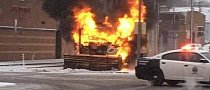Snow Plow Burns To Bare Metal Near Fire Station That Was Left Without An Engine