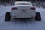 Snow Tracks on a Tesla Model 3 Are Worse Than Winter Tires