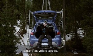 Snowboarder Takes Clio GT on a Half-pipe for His 18th Birthday