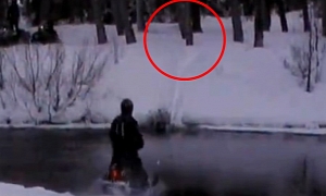 Snowmobile Rider, as Clumsy as It Can Possibly Get