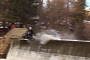 Snowmobile Rider Jumps from Dam, Doesn't Give a Damn