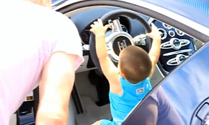 So Cute: Little Boy Starts a Bugatti Veyron