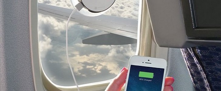 Solar Backup Battery Sticks to Your the Window, Charges Gizmos on the Go