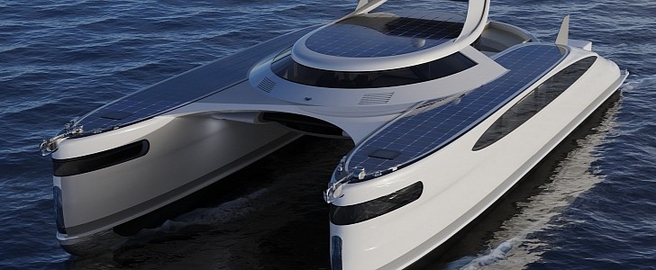 Solar-Powered Catamaran Pagurus by Lazzarini Is Fast on Water, Fast on Land