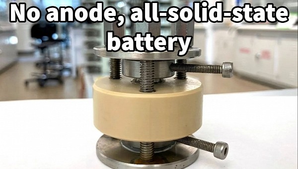 Prototype anode-free all-solid-state lithium battery