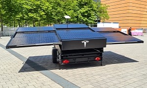 Some People Would Sell a Kidney for This Cool Solar Trailer Tesla Showed Off at IdeenExpo