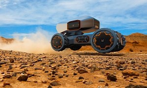 Somebody Dreamed of a Lamborghini Pickup Truck Designed for the Surface of Mars
