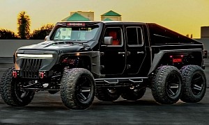 Somebody Paid $220,000 for an Apocalypse Hellfire 6x6 With Cybertruck-Inspired Headlights