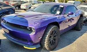 Somebody Slapped Offroad Tires on a Dodge Challenger Hellcat and It Looks Sick