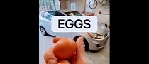 Somebody Tried to Lift a Compact Car Using Eggs, Apparently Needed Just Six Days
