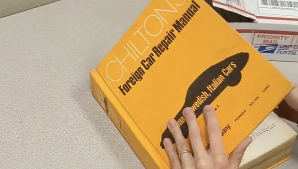 The car repair manual was returned after 47 years