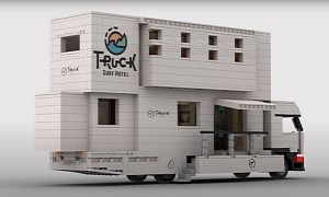 Someone Built a LEGO Version of the Coolest Hotel on Wheels, Based on a Mercedes Actros