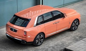 Someone Dared to Be Different This Summer With a Dusty Coral Rolls-Royce Cullinan