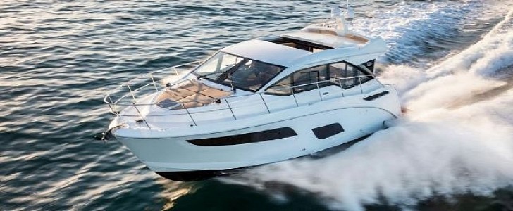 A 2018 Sea Ray Sundancer 460 boat, selling on the used market for $770,000