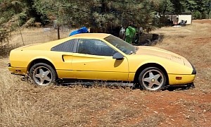 Someone Left a Fake ’88 Ferrari 328 GTB Replica To Rot in a Field, Still Pretty Sad