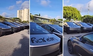 Someone Sent a Strong Message to Elon Musk on Dozens of Cybertrucks Awaiting Delivery