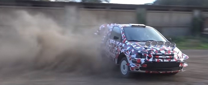 Parody-replica of 2022 Toyota Yaris Rally1 WRC based on 2002 Hyundai Getz