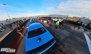Son's First Drag Race Involves Dad's Challenger Demon 170, Beats TT Ford Like It's Nothing