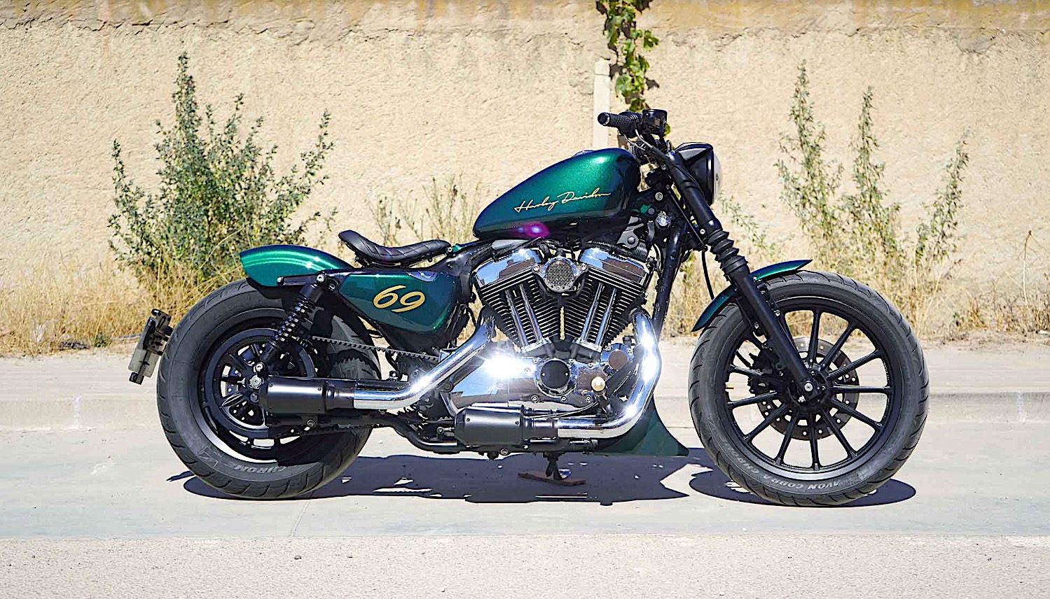 Sorry State Harley-Davidson Sportster Is Now a “Slightly Green and Sexy”  Bobber Named 69 - autoevolution