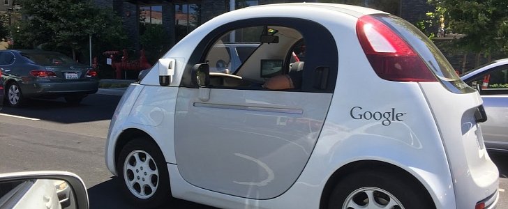Google Self-Driving car spotted on the road