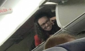 Southwest Airlines Flight Attendant Climbs Into Overhead Compartment for Laughs