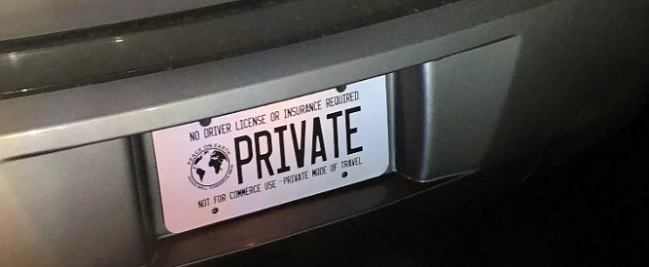 Fake license plate of driver from Washington identifying as a "Sovereign Citizen"